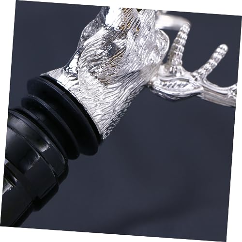 Deer Head Wine Pourer Aerator Bottle Stopper with Silicone Stopper B48553