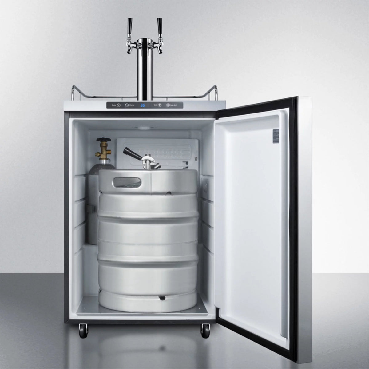 24" Stainless Steel Outdoor Beer Dispenser with Dual Tap R48888