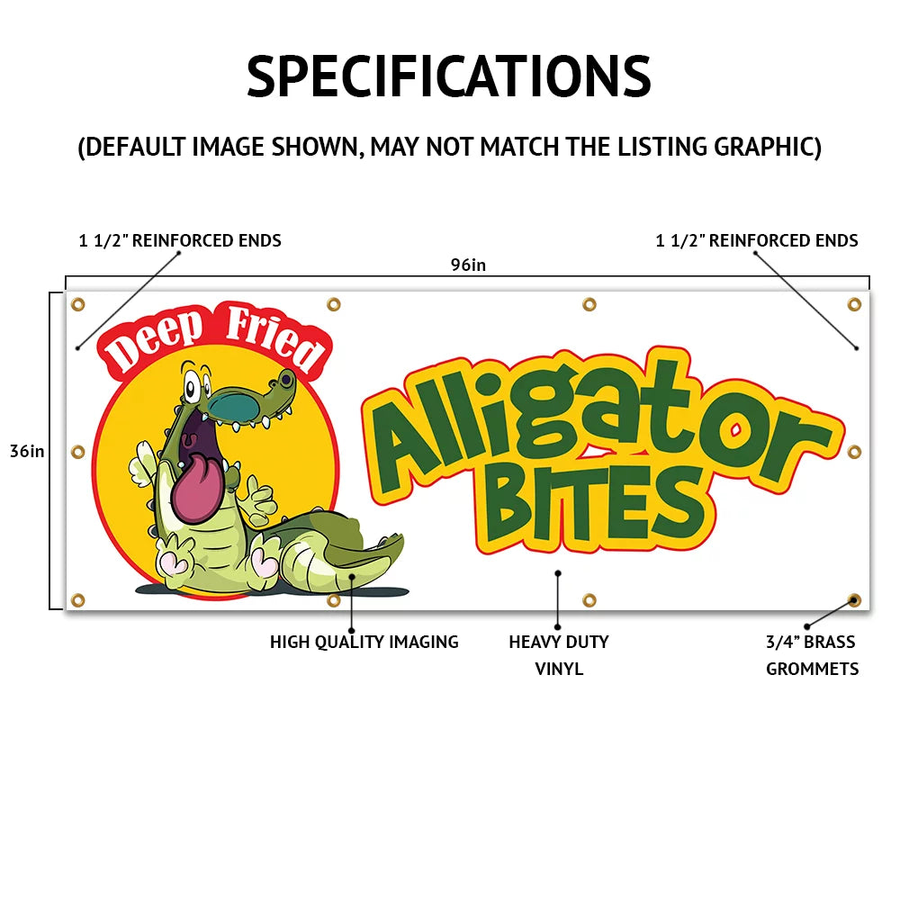 36"x96" Burgers Banner Sign L7604