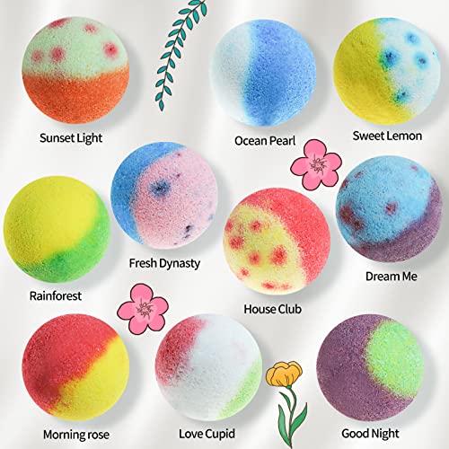 Bath Bombs Gift Set, 10 Organic Bubble Bombs D212305