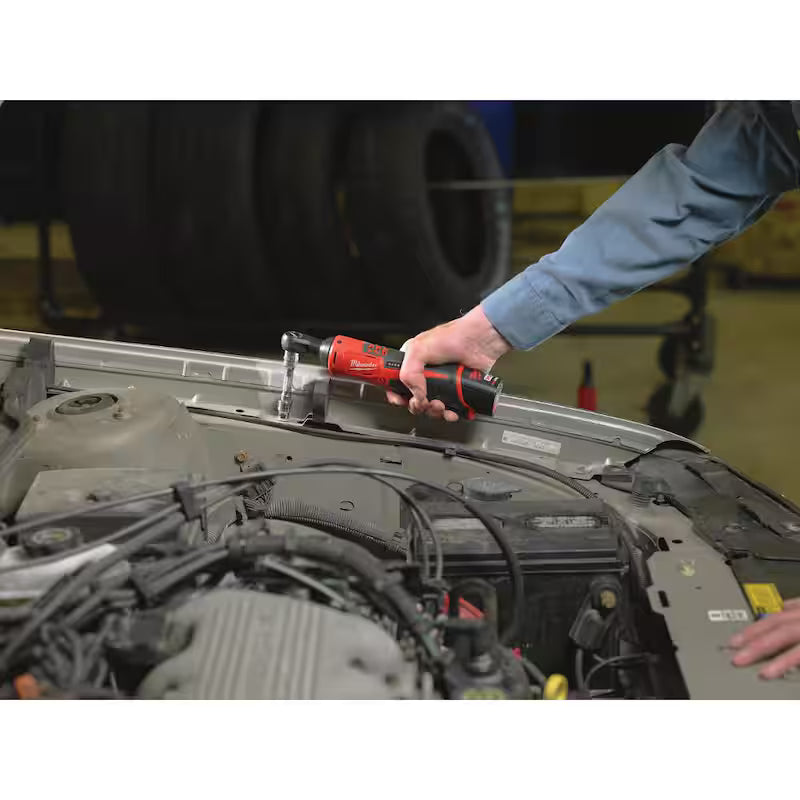 12V Cordless 3/8 in. and 1/4 in. Ratchet Kit (2-Tool) with Battery, Charger and Bag Q7502