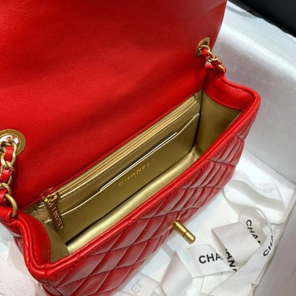 Red Flap Bag Z206341
