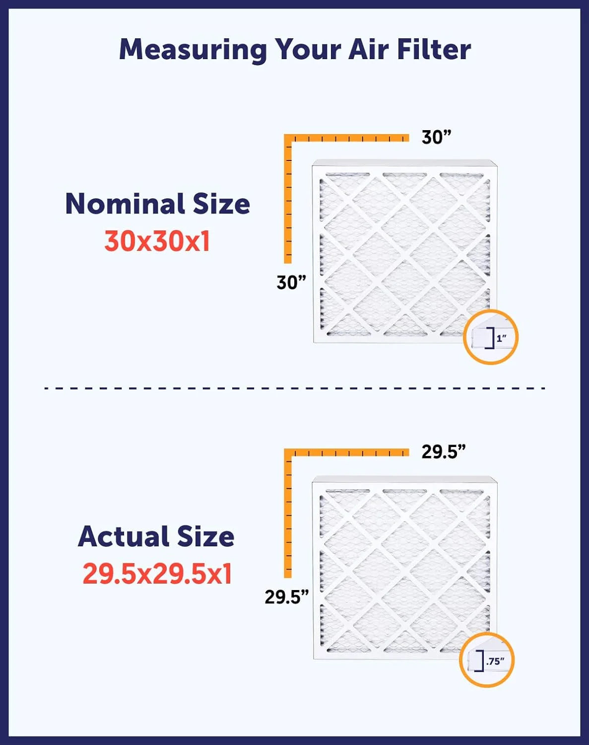 21.5x66x1 MERV 8 Pleated HVAC Air Filter 4-Pack V4295