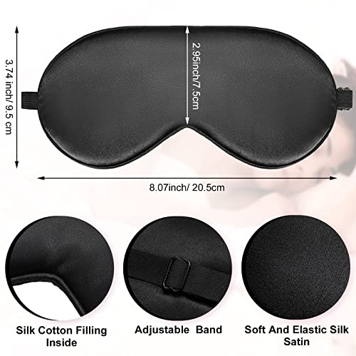 20 Pieces Silk Sleep Mask with Adjustable Strap O437