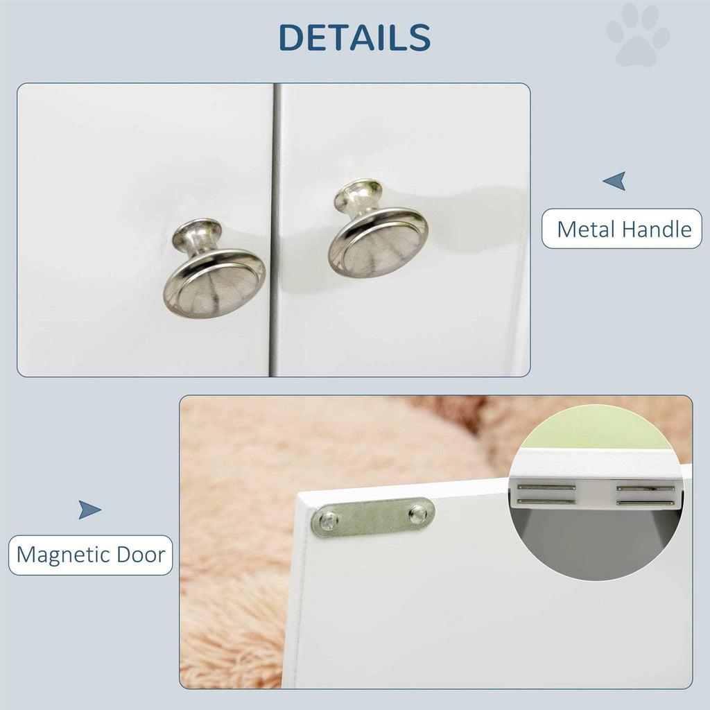 Large Elevated Dog Bowls with Storage Cabinet Y4753