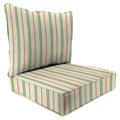Grey Stripe Rectangular Outdoor Deep Seating Chair Cushion O534354