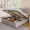 King Size Lift Up Storage Upholstered Platform Bed Frame E600