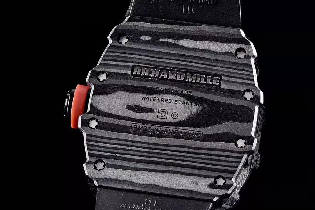 Black Bezel Red Markers Black Rubber Strap X2390