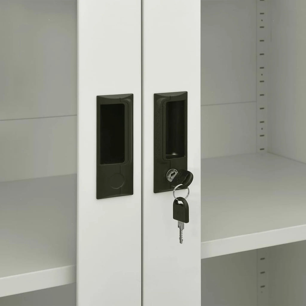 Light Gray File Storage Cabinet with 3 Adjustable Shelves J269226