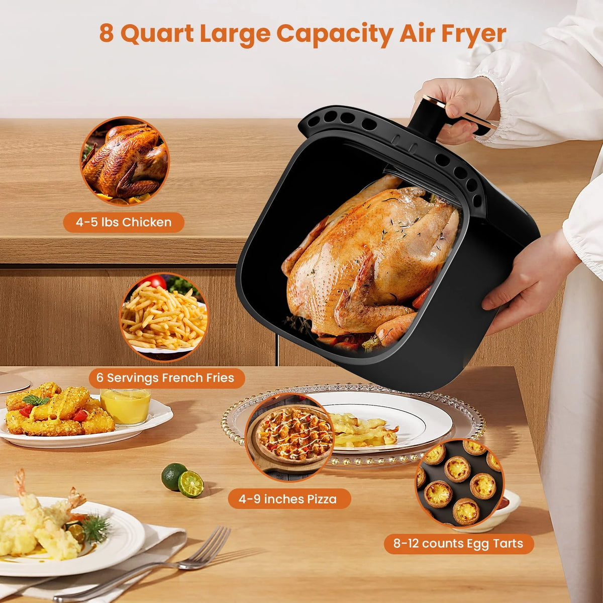 7.5QT 8-in-1 Digital Air Fryer O82849
