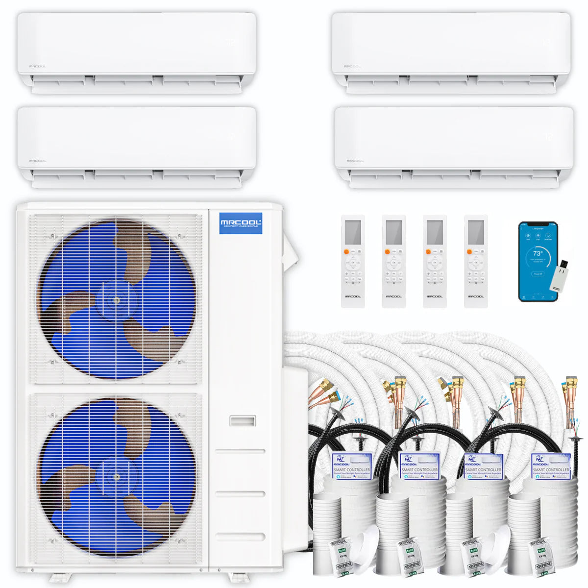 51,000 BTU 4 Zone Ductless Air Conditioner and Heat Pump G26382