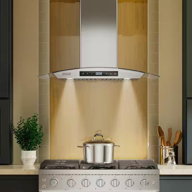 30 in. 400 CFM Stainless Steel Wall Mount Range Hood E799