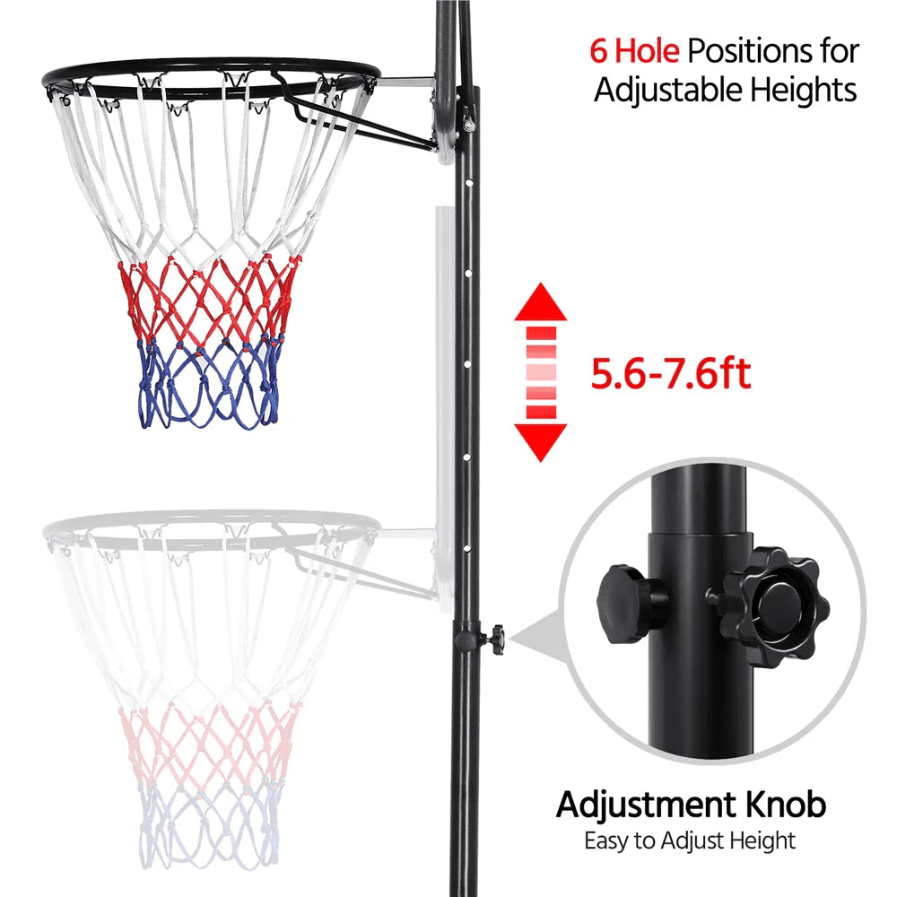 Adjustable Portable Basketball Hoop 7 to 9 Ft S4847