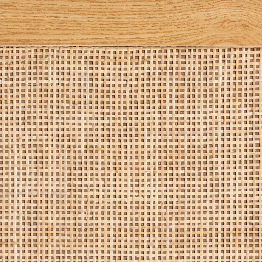 Espresso Brown Wood and Rattan 5-Drawer Storage Cabinet X205