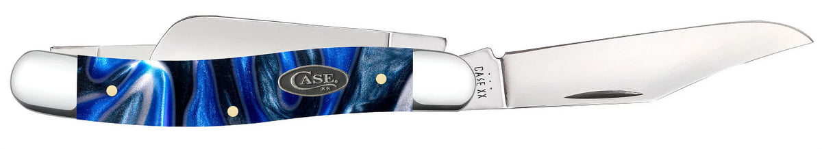 Smooth Ocean Blue Kirinite Stockman Pocket Knife K448