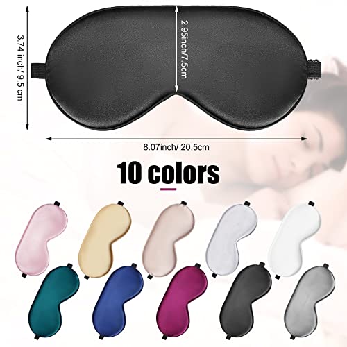 20 Pieces Silk Sleep Mask with Adjustable Strap O437