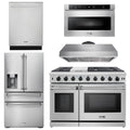 48 Propane Gas Range, Range Hood, Dishwasher, Refrigerator with Water and Ice Dispenser, Microwave I977086
