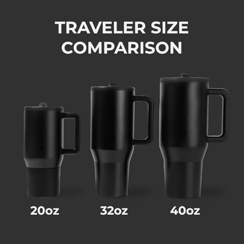 40 oz Insulated Stainless Steel Water Bottle with Handle & Flip Straw U6121