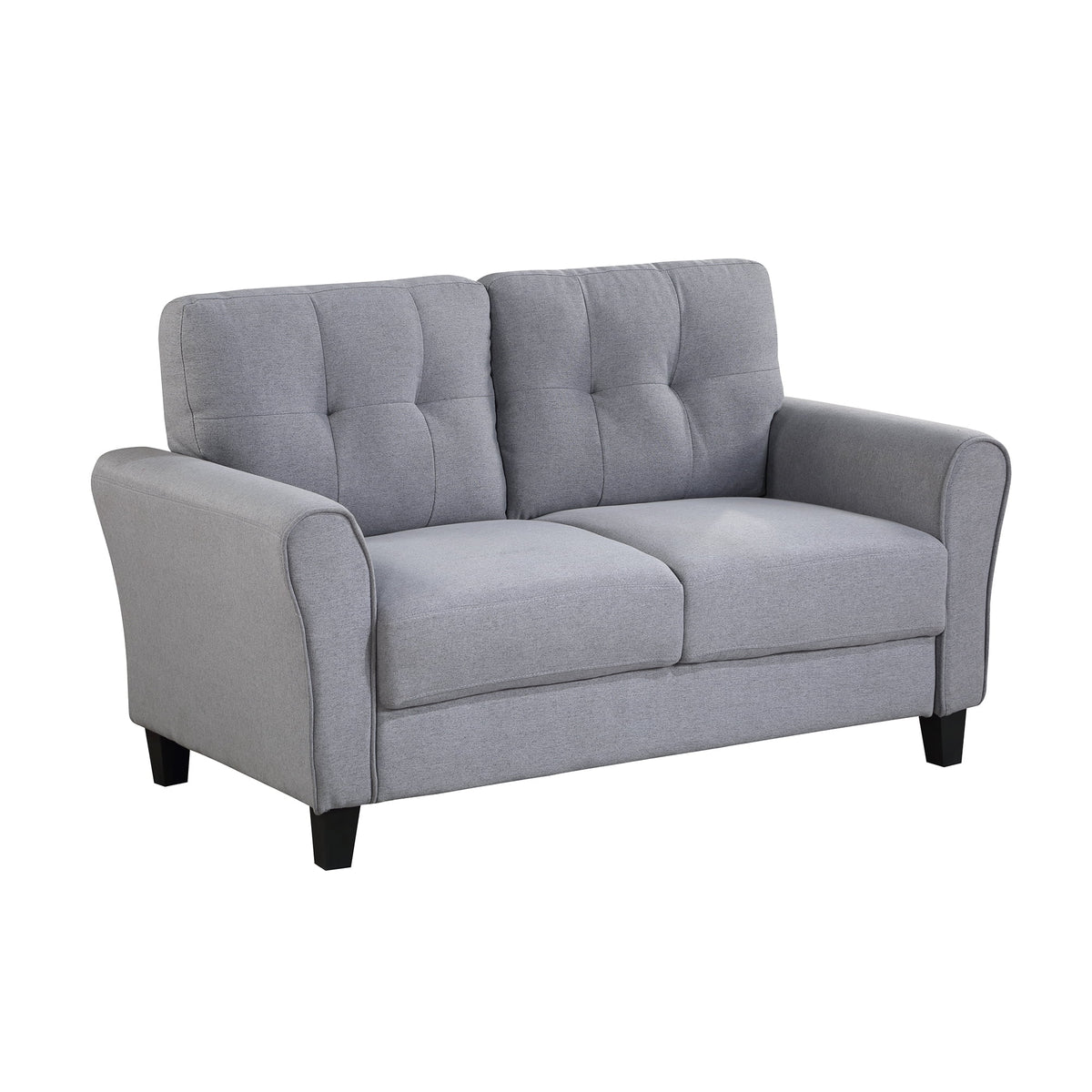 58" Gray Upholstered 2 Seater Sofa R3899
