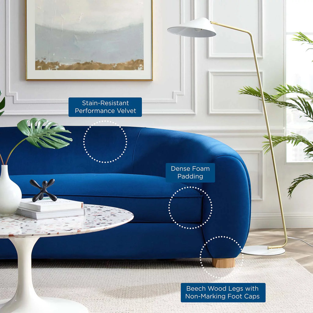 Blue Velvet Sofa N40471