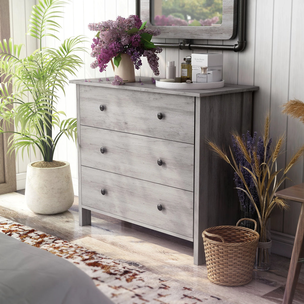 Contemporary 56-inch Wide 3-Drawer Dresser G707