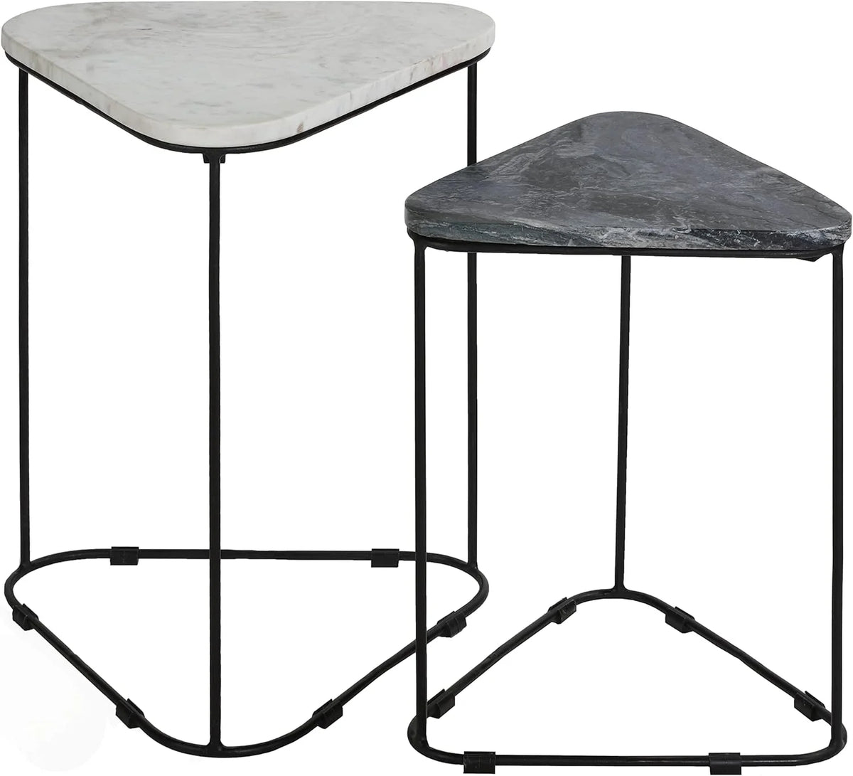 Black 2Pc Nesting Accent Tables Q97595