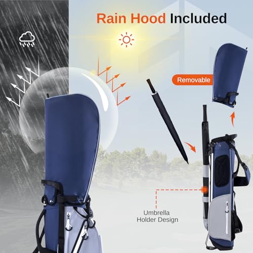 Lightweight Golf Stand Bag with 4-Way Dividers and Dual Straps M35168