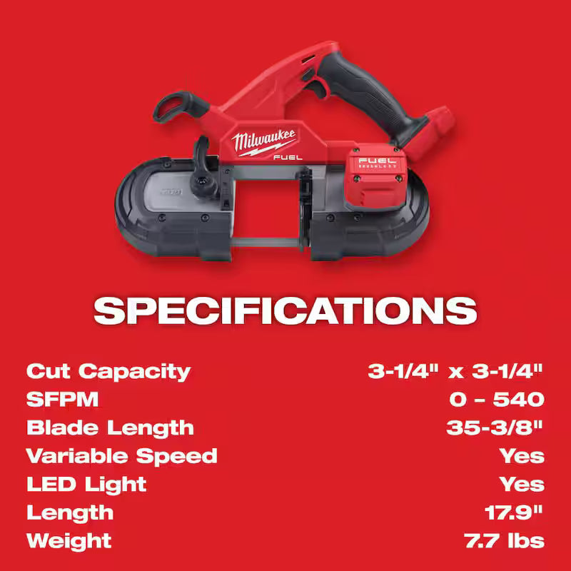 18-Volt Lithium-Ion Brushless Cordless Compact Bandsaw Kit with 1/4 in. Hex Impact Driver N408