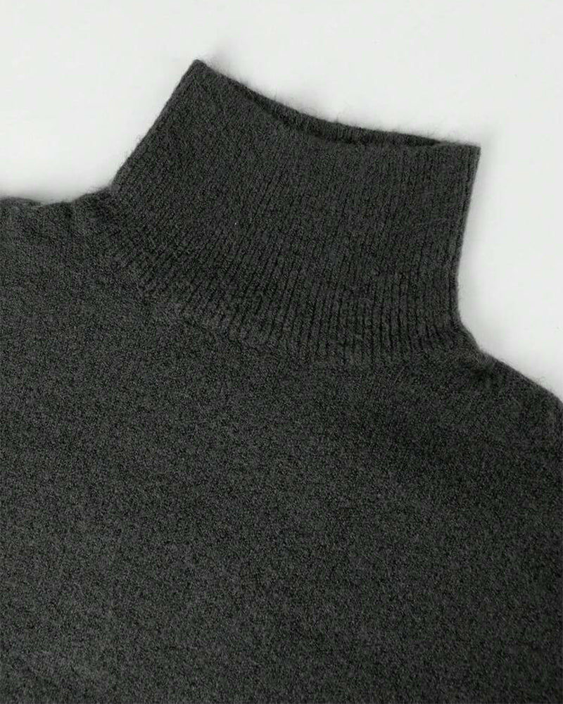 Turtleneck Knit Pullover Sweater Q274601