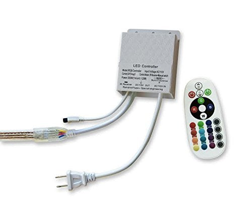 110V SMD5050 LED Strip Light with Connector 30 FT R808