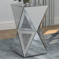 Silver Geometric Side Table D86884