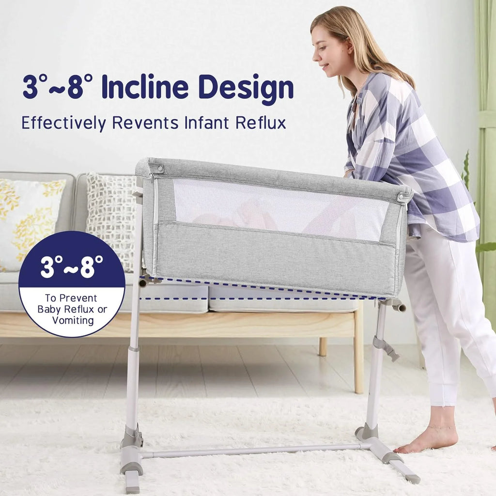 Baby Bassinet with Mattress and 9 Height Positions J15821