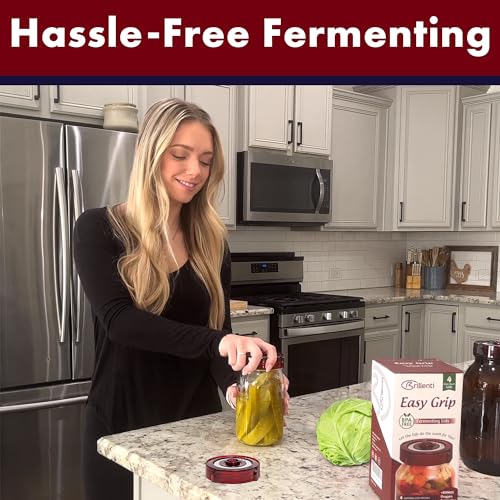 Food Grade Fermentation Kit for Wide Mouth Mason Jars, 4-Pack T6509