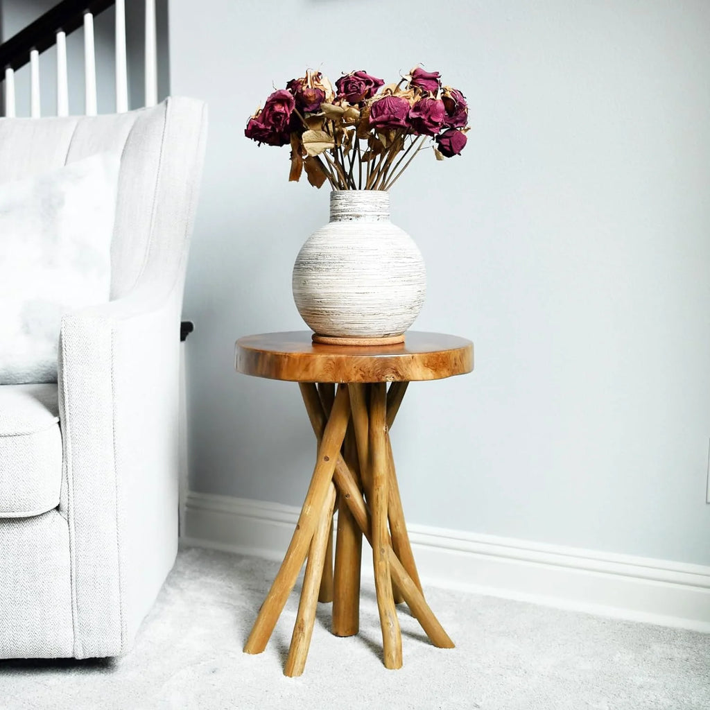 Teak Wood End Table C9216