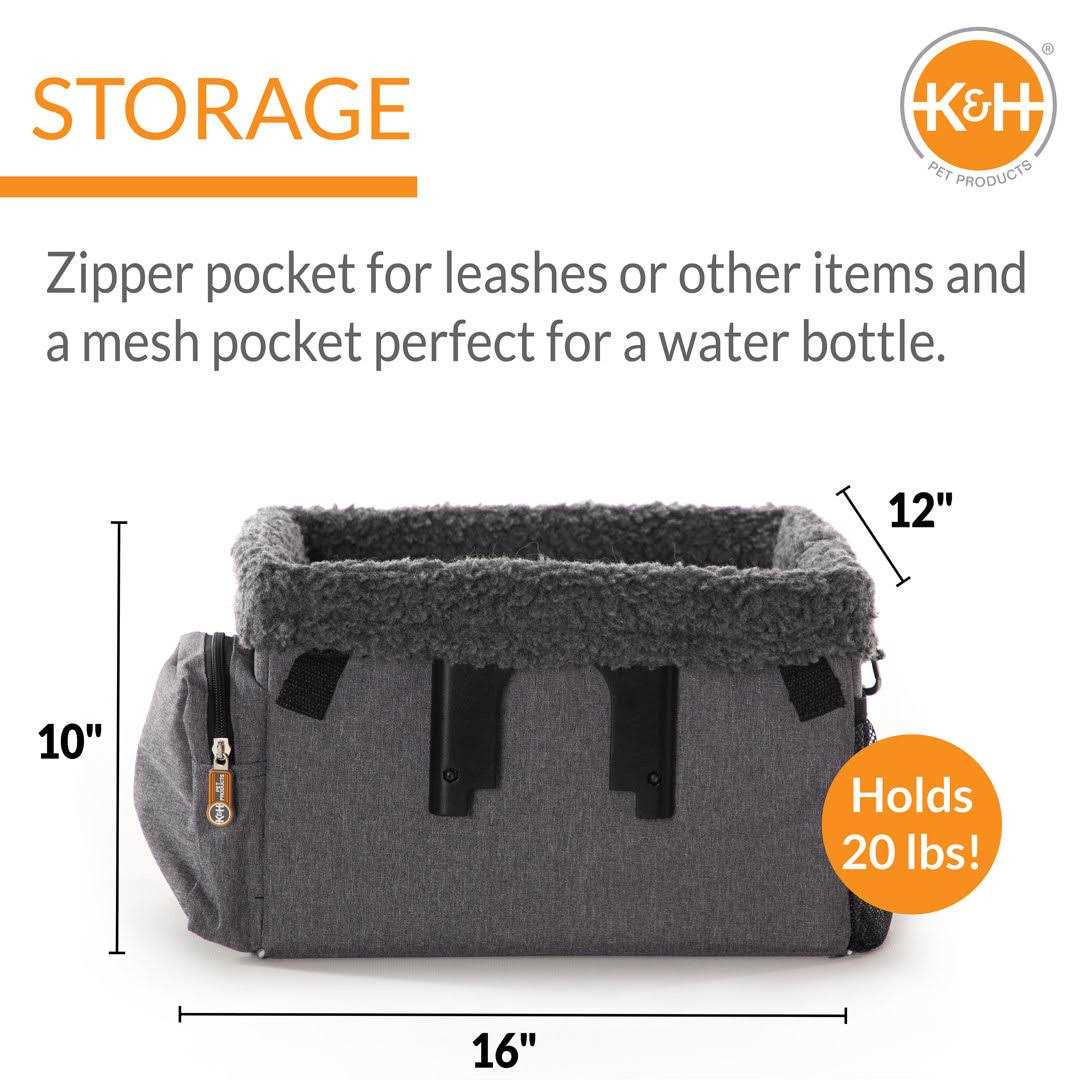 Gray Pet Travel Bike Basket H67309