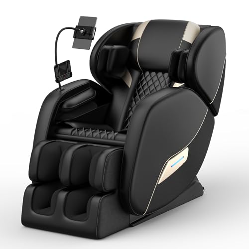 Black Full Body Zero Gravity SL-Track Shiatsu Massage Recliner Chair H739062