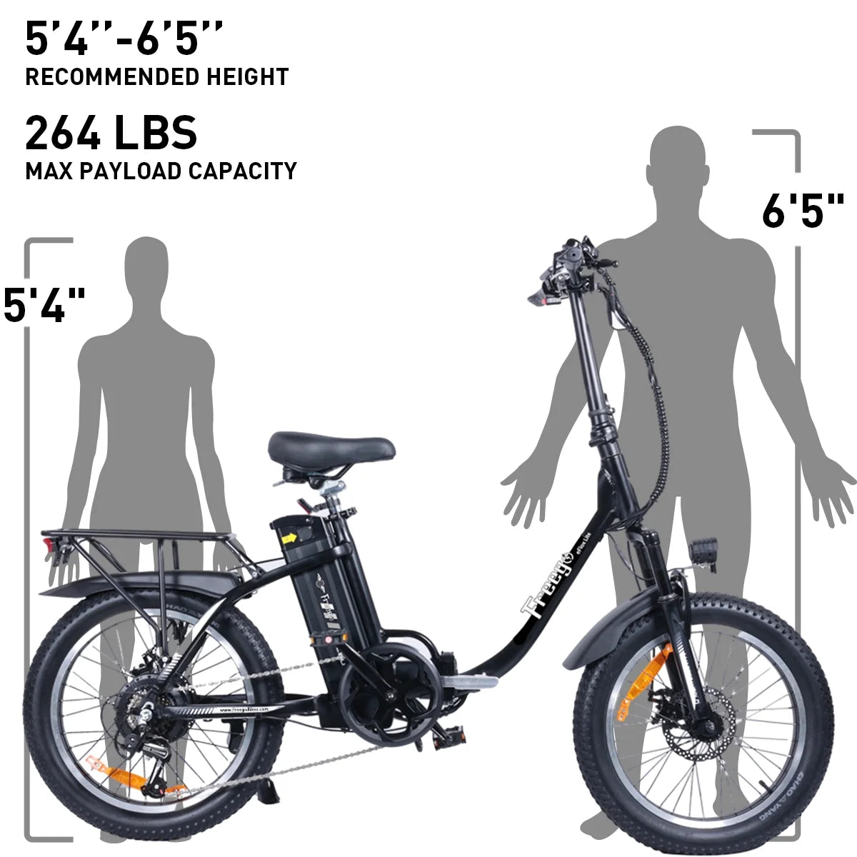 Folding Electric Bike 800W 48V 15Ah 20" Fat Tire K885993