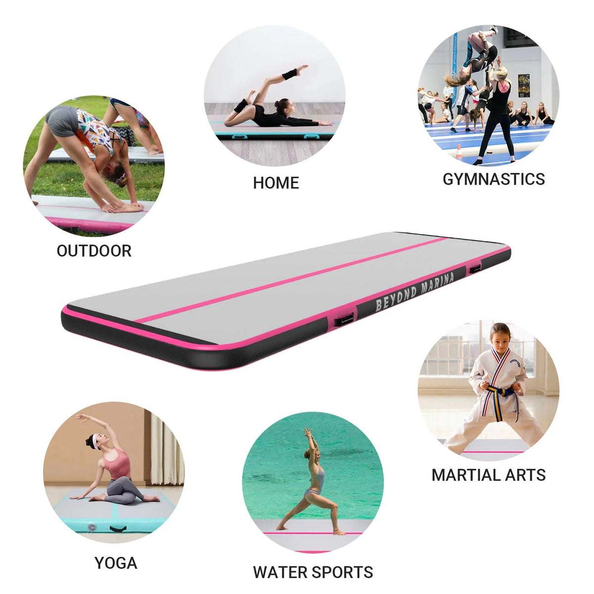 Inflatable Air Tumble Track Gymnastics Tumbling Mat 4in Thick B1298