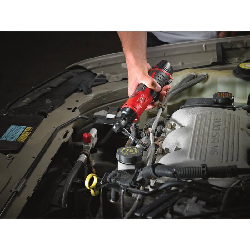 12V Cordless 3/8 in. and 1/4 in. Ratchet Kit (2-Tool) with Battery, Charger and Bag Q7502
