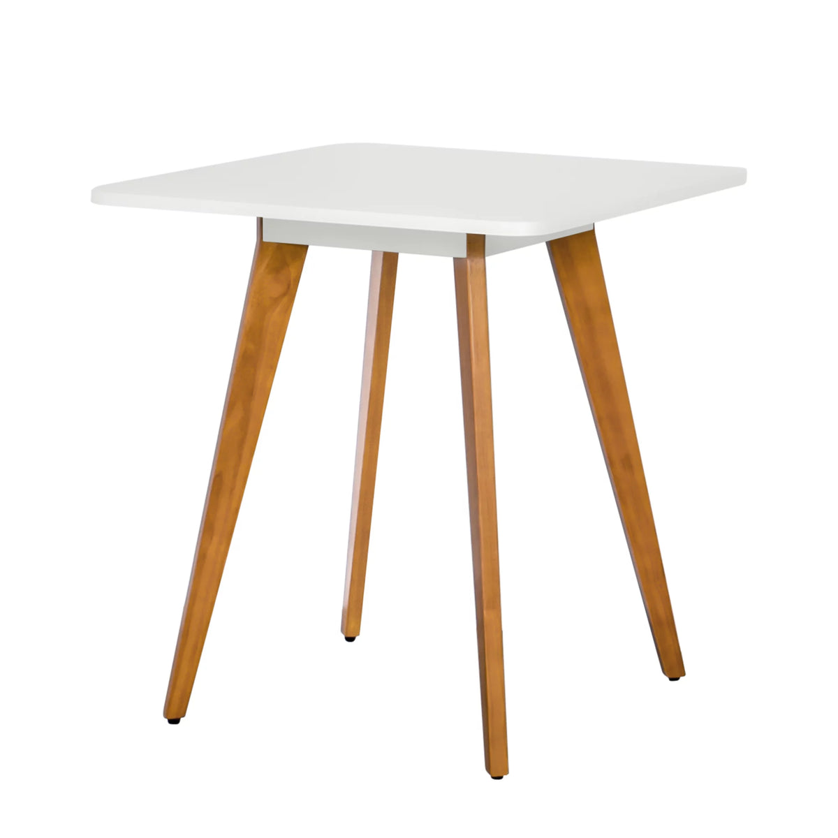 27.6" Square Wood Legged Dining Table White O9213