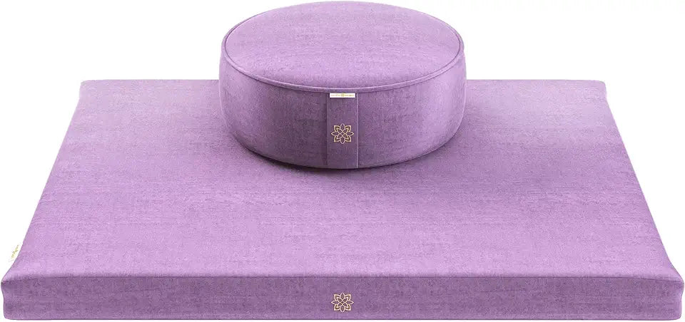 Velvet Meditation Cushion and Zabuton Mat Bundle I718