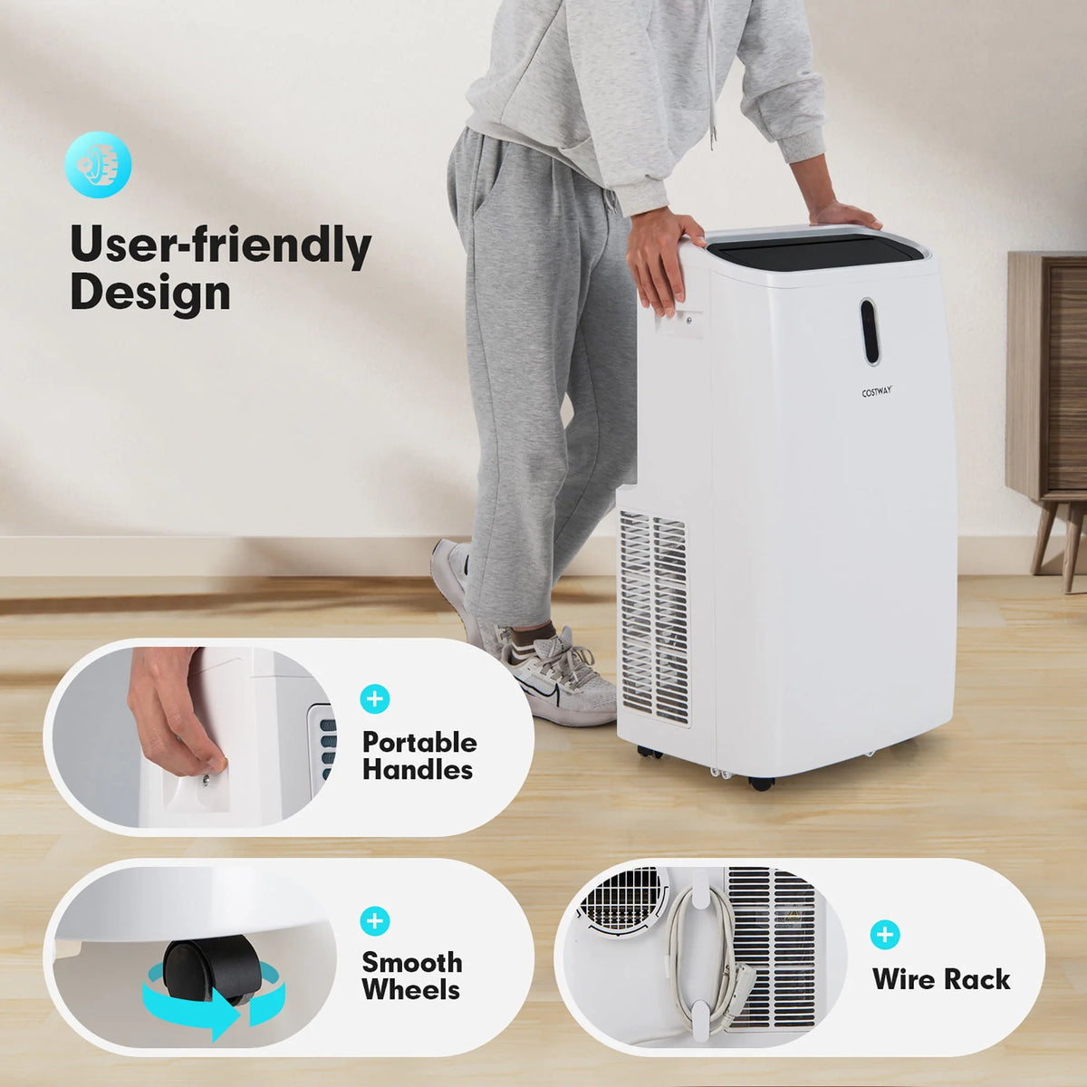 8800 BTU 4-in-1 Portable Air Conditioner D16540