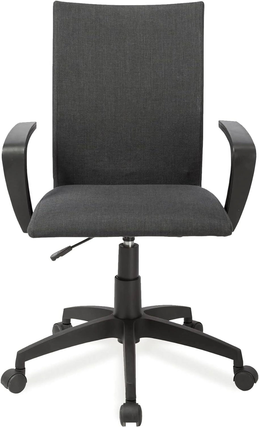 Black Linen Office Chair with Caster Base I63695