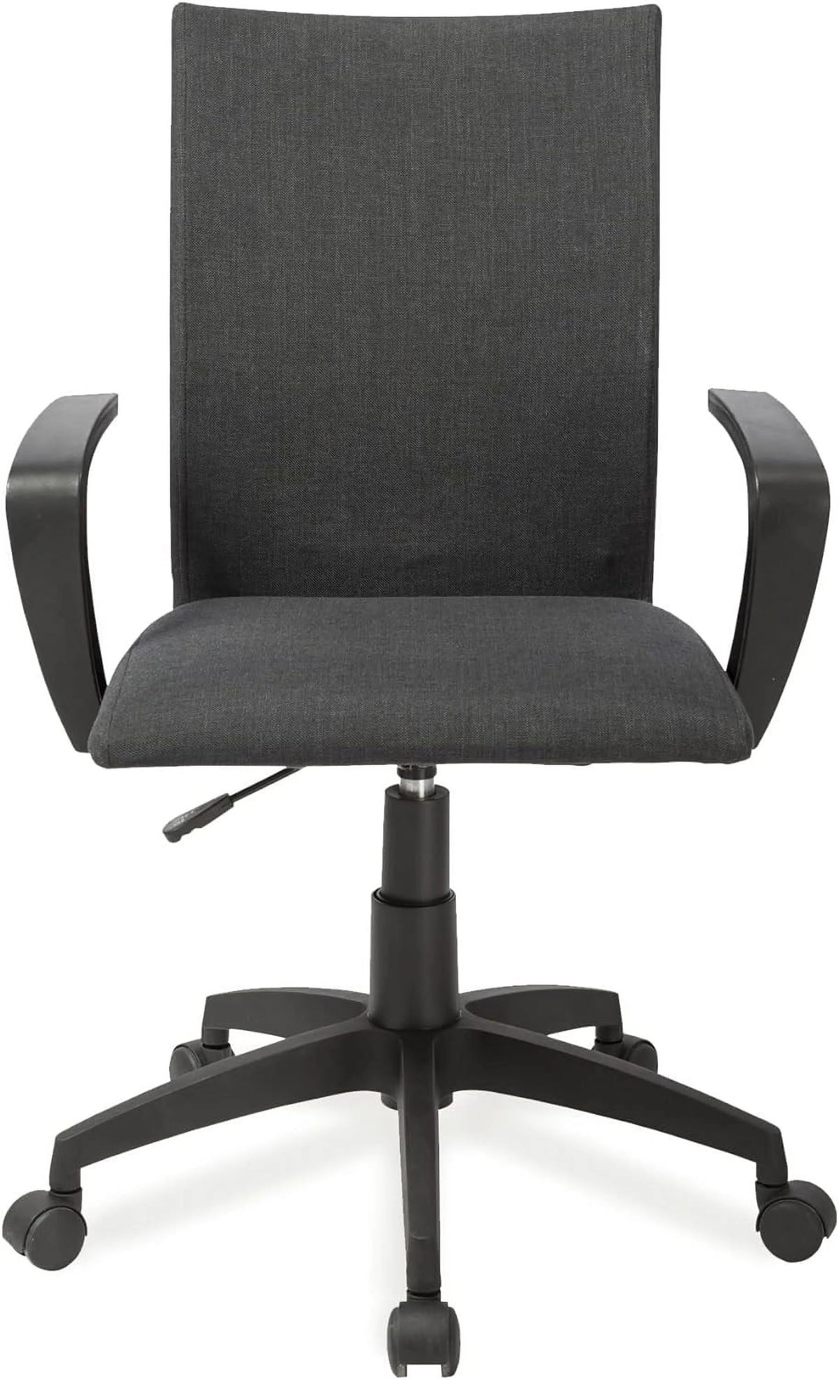 Black Linen Office Chair with Caster Base I63695