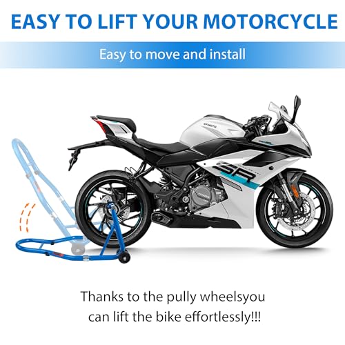Blue Motorcycle Rear Wheel Lift Stand I477