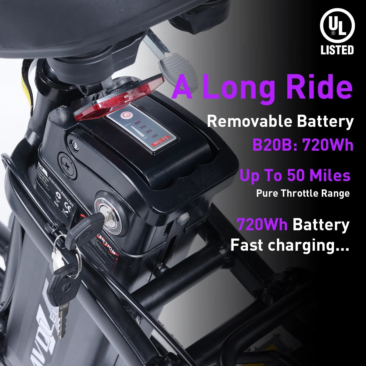 Folding Electric Bike 800W 48V 15Ah 20" Fat Tire K885993