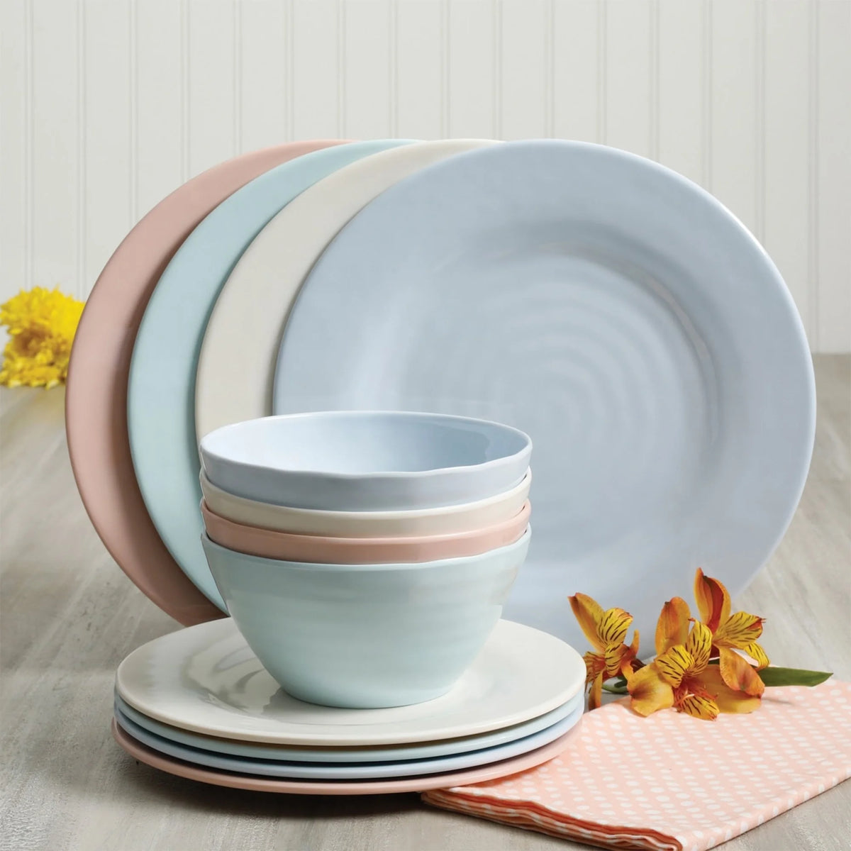 12 Piece Melamine Dinnerware Set T90031