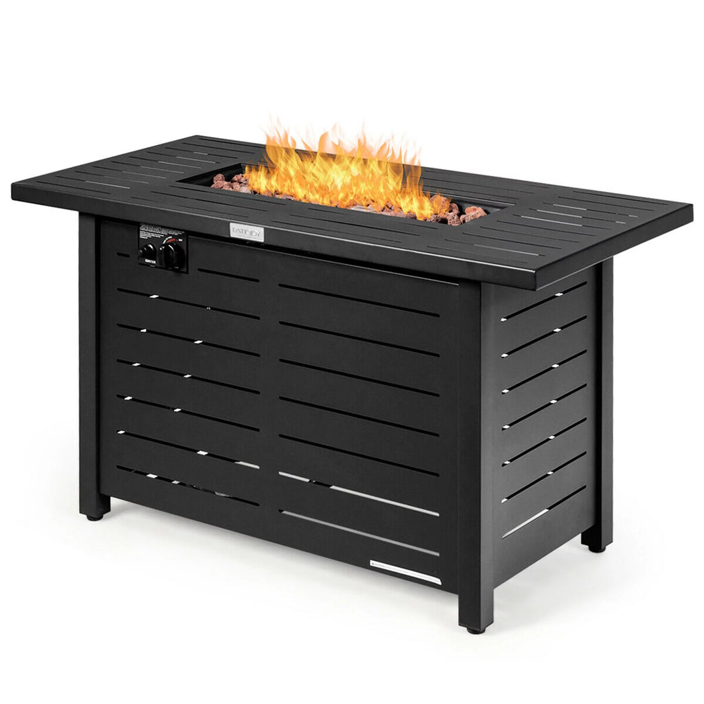 42'' Rectangular Propane Gas Fire Pit Table with Cover F665