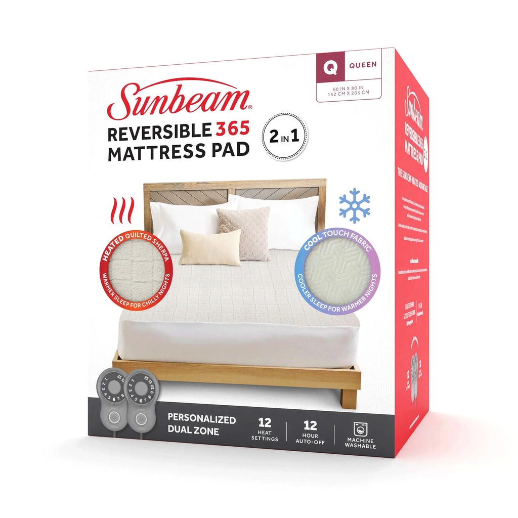 2-in-1 Reversible Heated and Cooling Mattress Pad Queen Size F3059