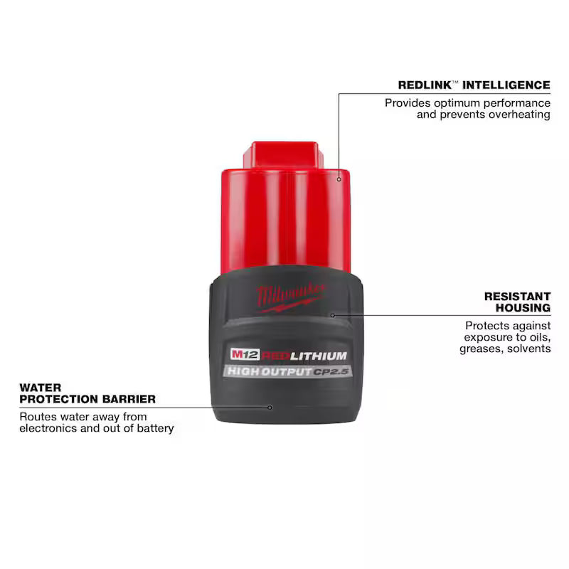 12 Volt Lithium Ion 2.5 Ah Battery 3-Pack X170661